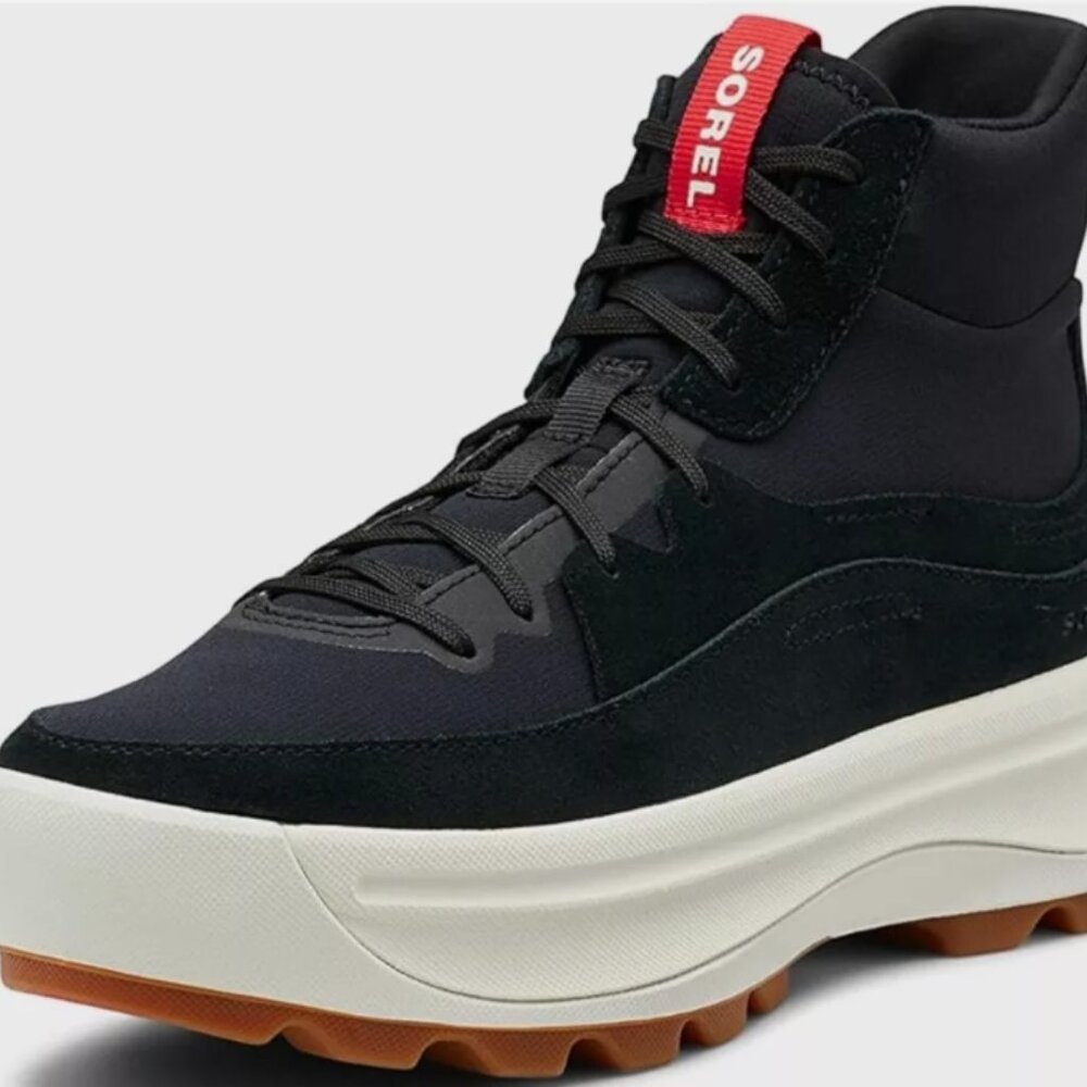 Sorel Women's ONA 503 Lace Up Mid Sneaker Shoe - Jet Black - US 7.5
